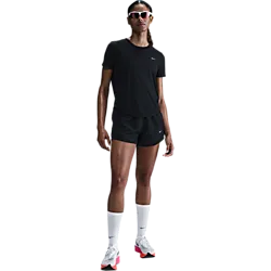 Nike Tempo Women'S Dri-Fit Short-Sl - Blk/Ref Silv Model01 Small1x1