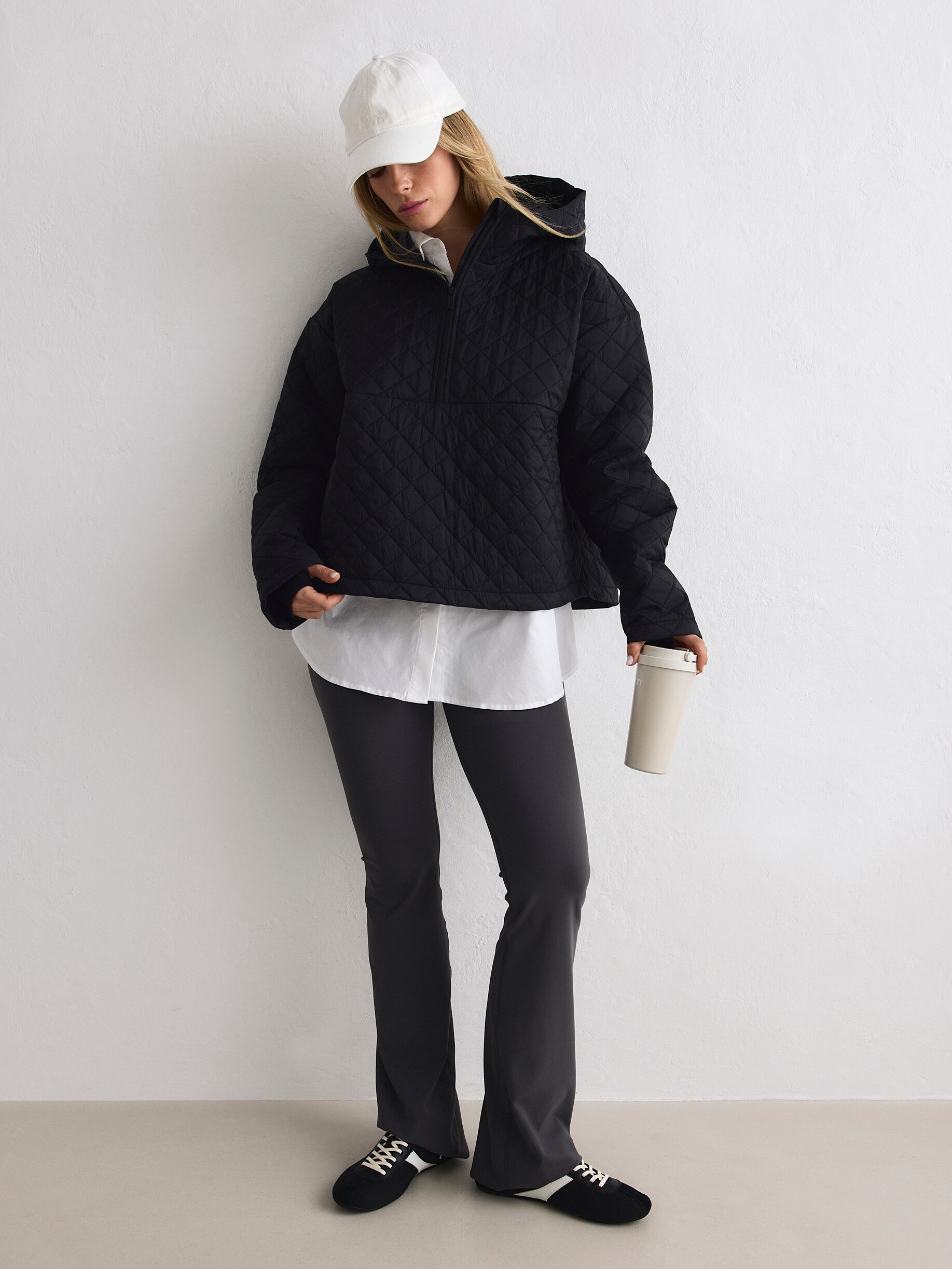 AIM&acute;N, W CROPPED QUILTED ANORAK