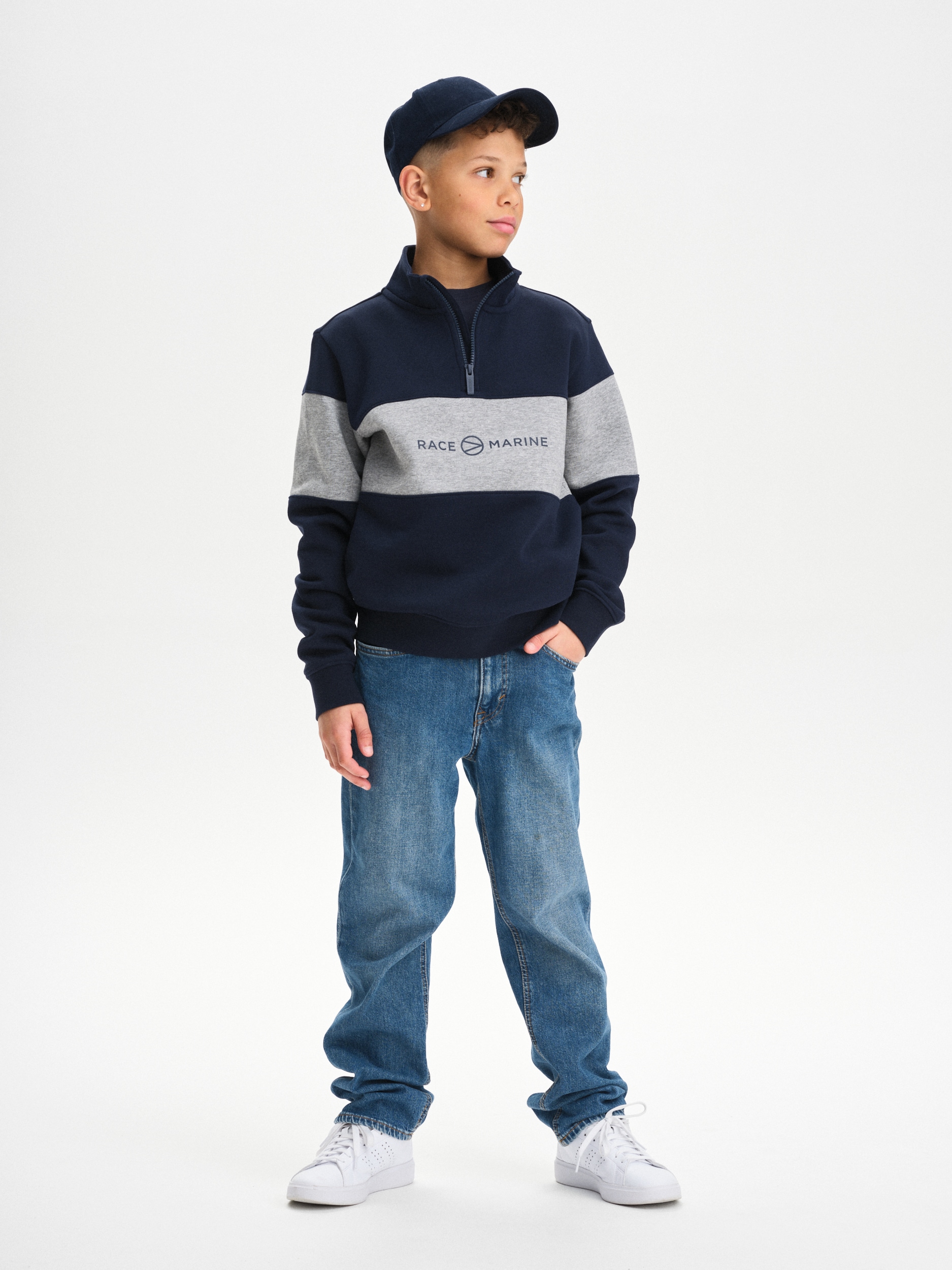 RACE MARINE, J RACE HALF ZIP