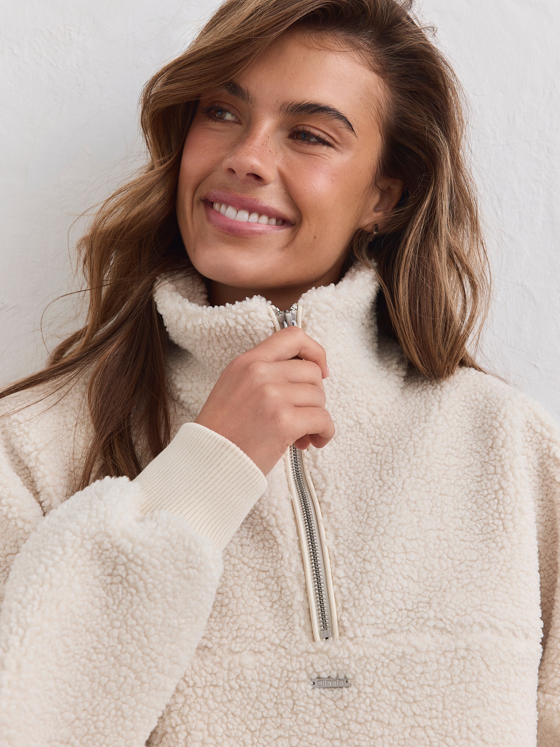AIM&acute;N, PILE HALF ZIP