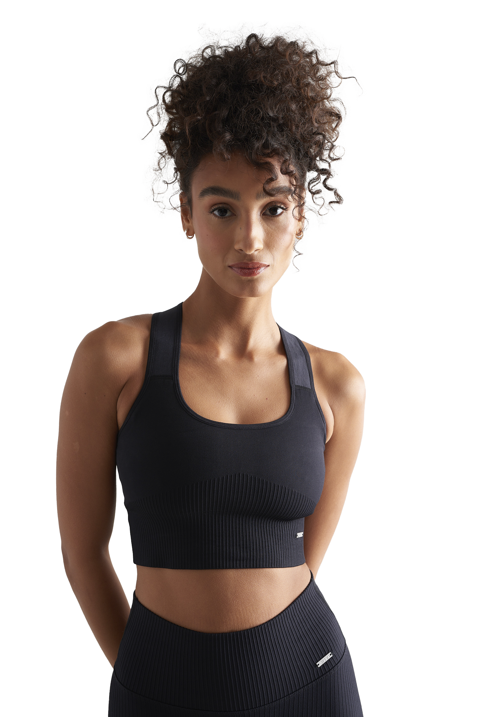 
AIM&acute;N, 
W High Support Ribbed Bra, 
Detail 1
