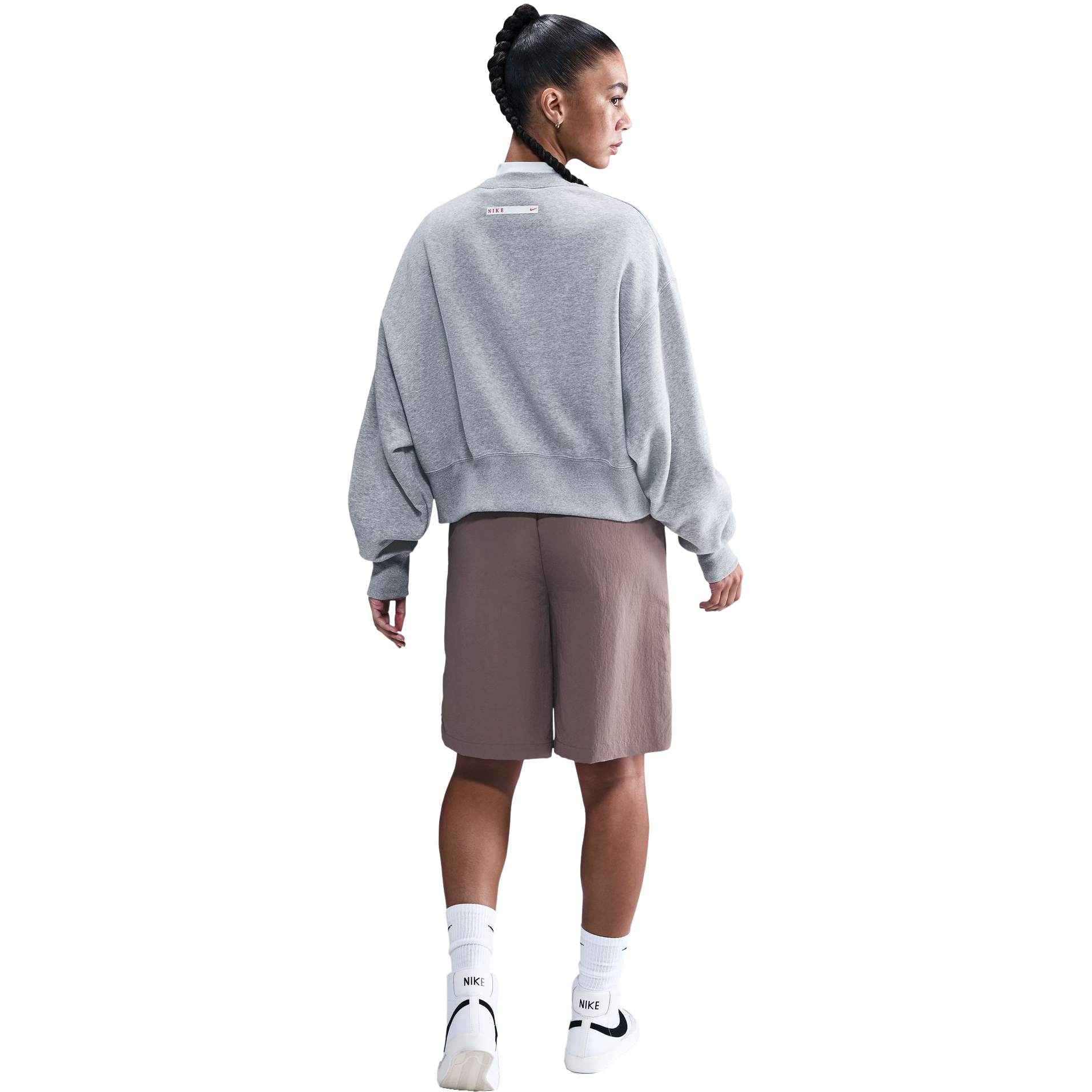 NIKE, W Nsw Phnx Flc Crew Gls