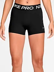 NIKE PRO WOMEN'S MID-RISE 3" BIKER - BLACK/WHITE Model01 Small1x1