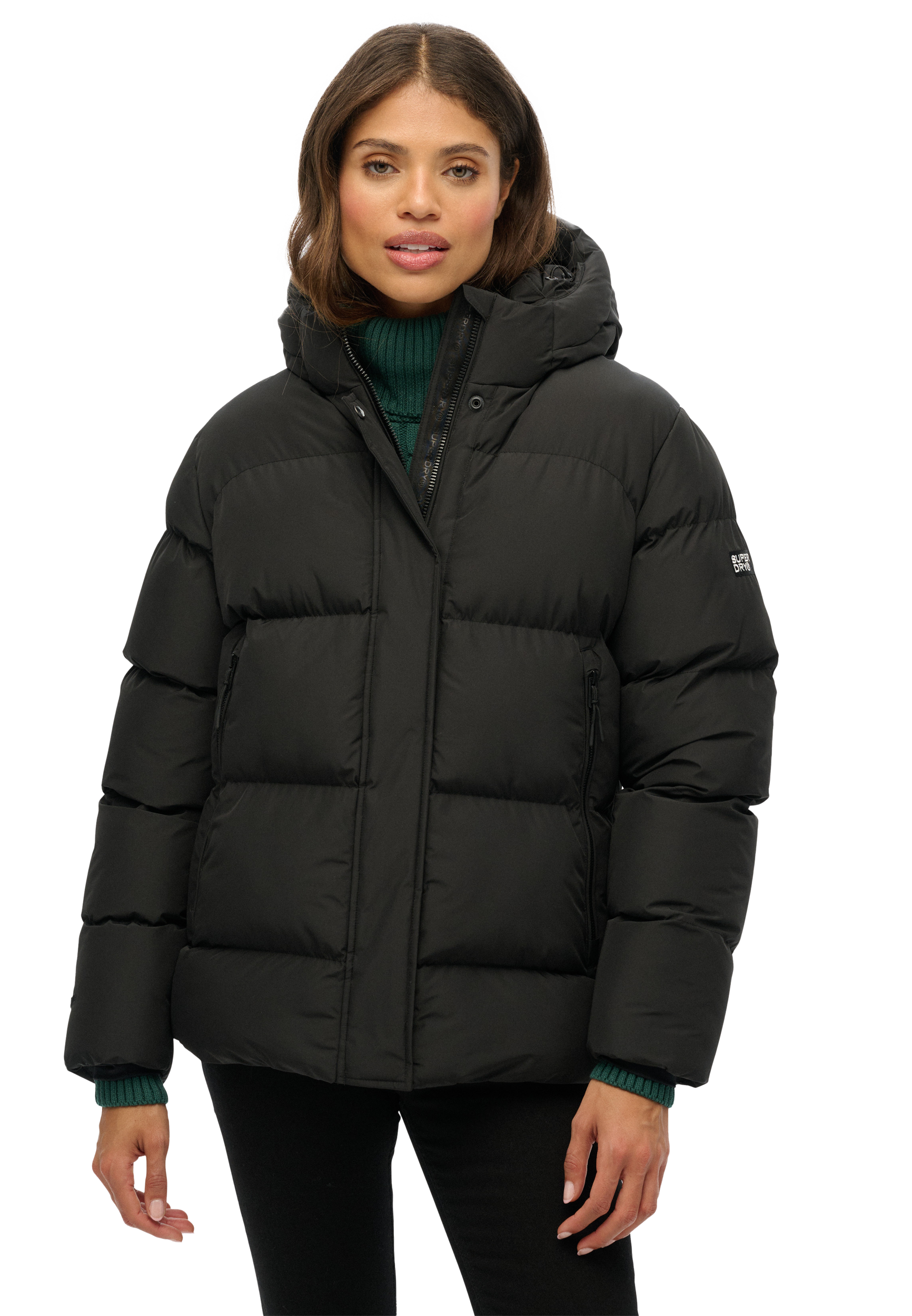 SUPERDRY, W Hood 5 Baffle Sport Puff