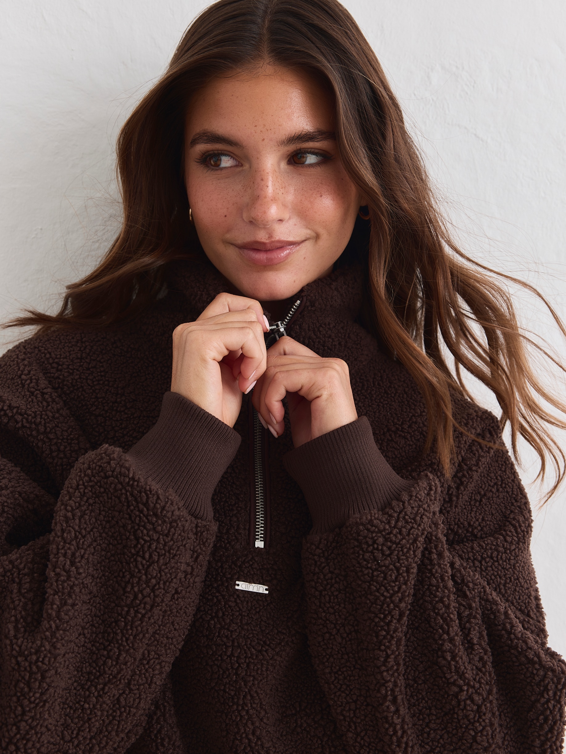 AIM&acute;N, PILE HALF ZIP