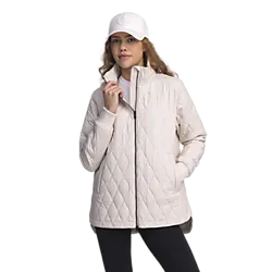 W Emory Quilt Jacket - Ivory Beige Model01 Small1x1