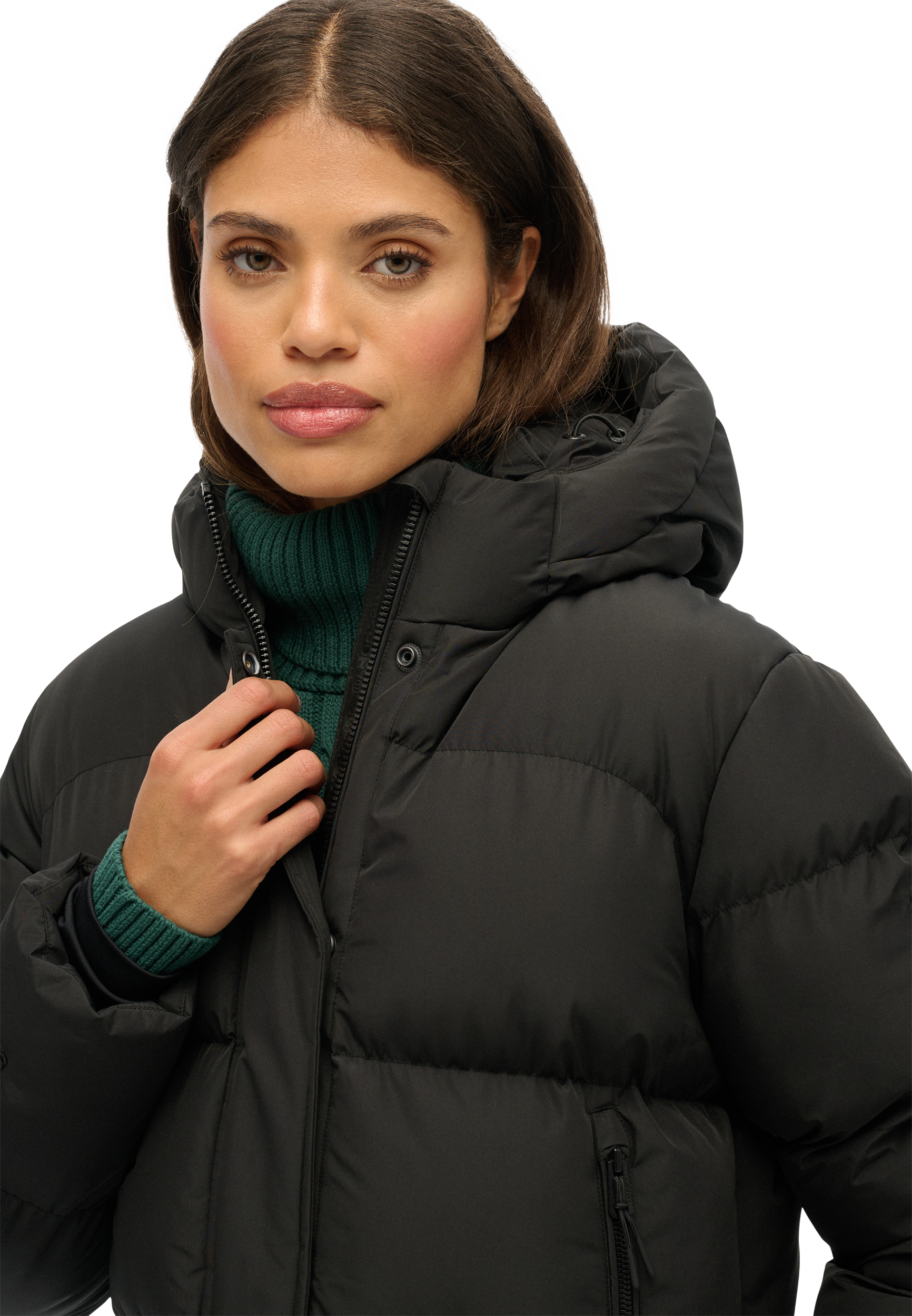 SUPERDRY, W Hood 5 Baffle Sport Puff