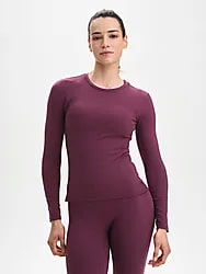 W SOFT FITNESS LONGSLEEVE - MAUVE WINE Model01 Small1x1
