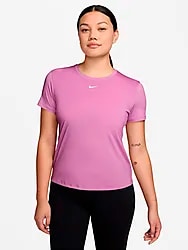 NIKE ONE CLASSIC WOMEN'S DRI-FIT SH - LT MAGENTA/WHITE Model01 Small1x1
