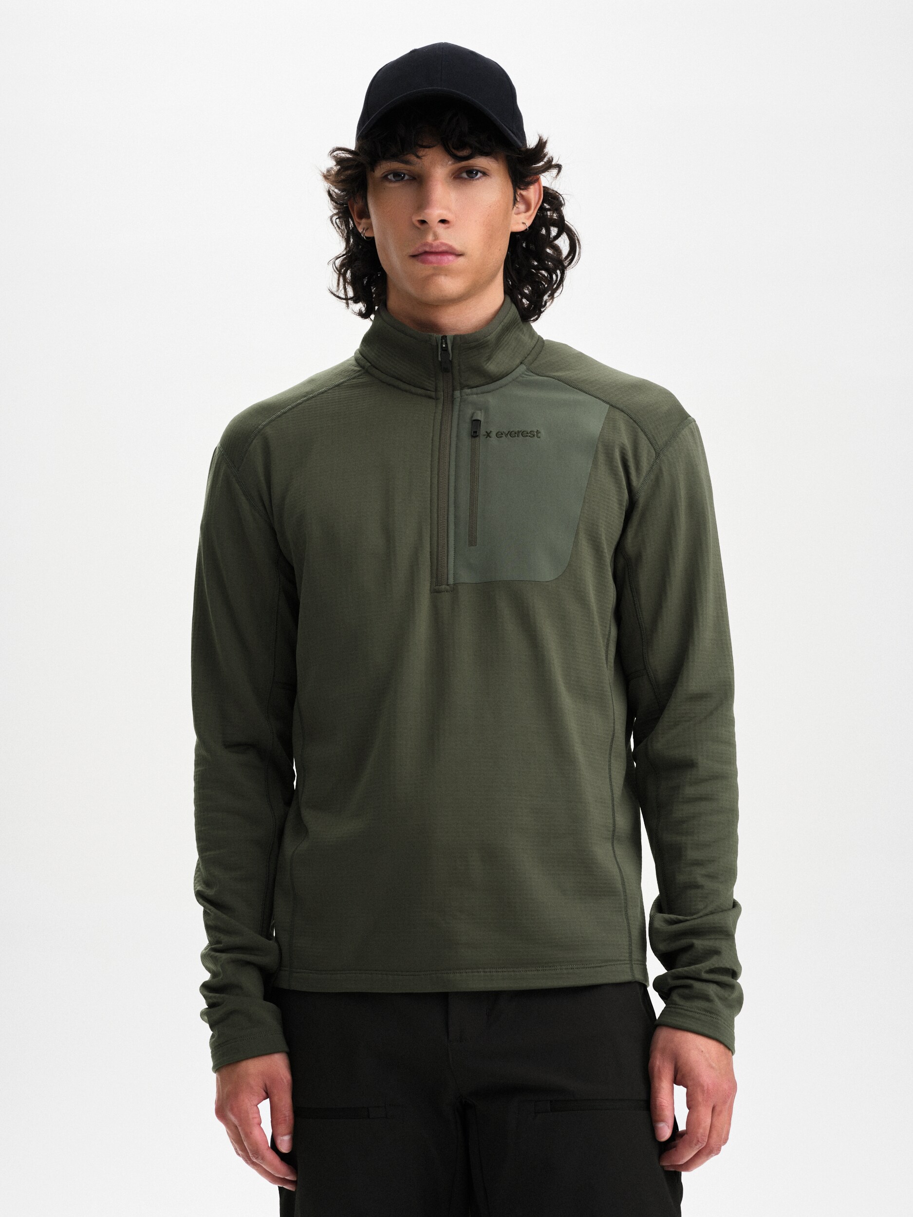 
EVEREST, 
Structured Quarter Zip, Tekninen paita, Miesten, 
Detail 1
