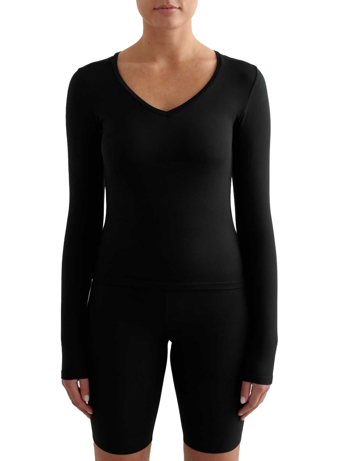 
AIM&acute;N, 
Soft Basic V-Neck Long Sleeve, 
Detail 1
