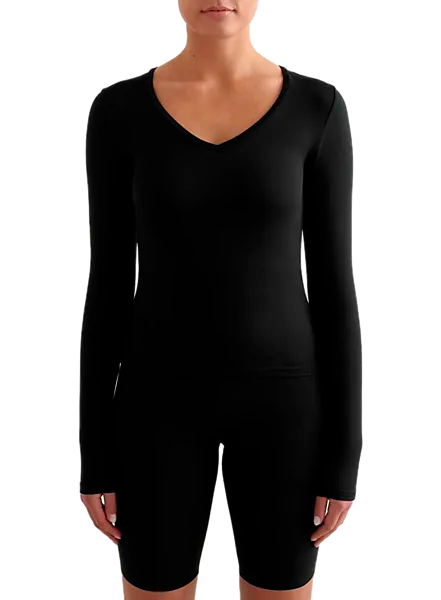 406572101102 AIM´N  Soft Basic V-Neck Long Sleeve 406572101102 AIM´N Soft Basic V-Neck Long Sleeve  Model01 Detail