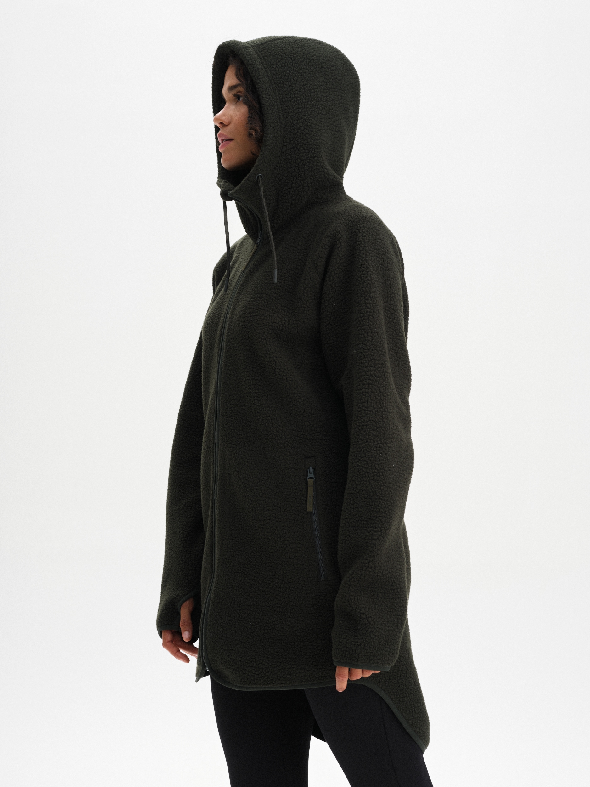 
EVEREST, 
Pile Long Hood, l&aring;ng fleecetr&ouml;ja, dam, 
Detail 1
