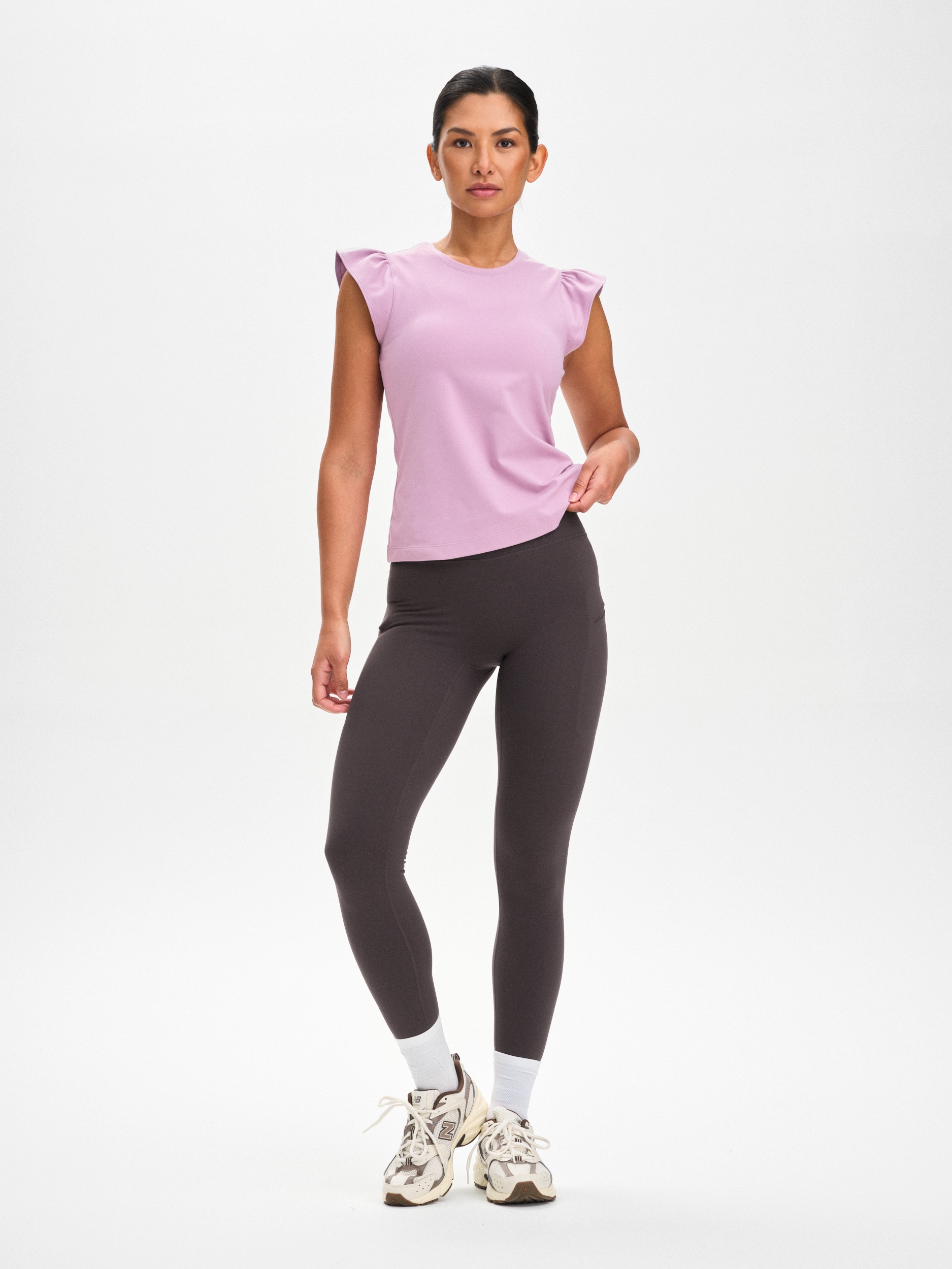 SOC, W Soft Fitness Frill Top