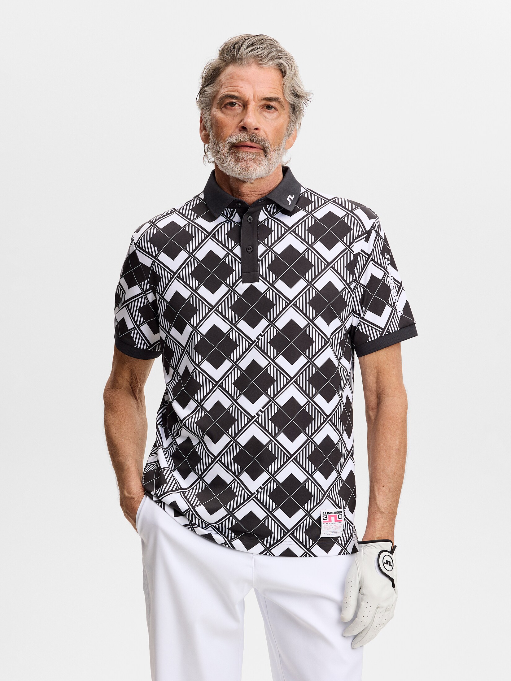 
J LINDEBERG, 
30Y TOUR TECH ARGYLE POLO, 
Detail 1
