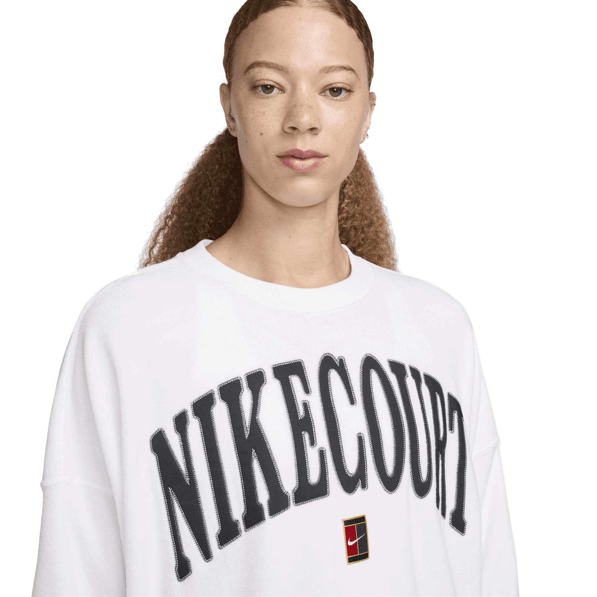 NIKE, W Nkct Hrtge Flc Oos Gfx Crew