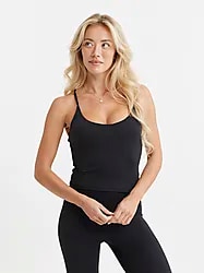 BUTTER SOFT SINGLET - BLACK Model01 Small1x1