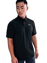 M NK DF GOOD POLO SS SOLID - BLACK/WHITE Model01 Small1x1