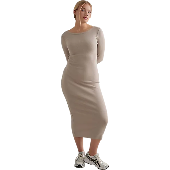 401757102101 AIM´N Ease Ribbed Long Sleeve Dress 401757102101 AIM´N Ease Ribbed Long Sleeve Dress Model01 Detail