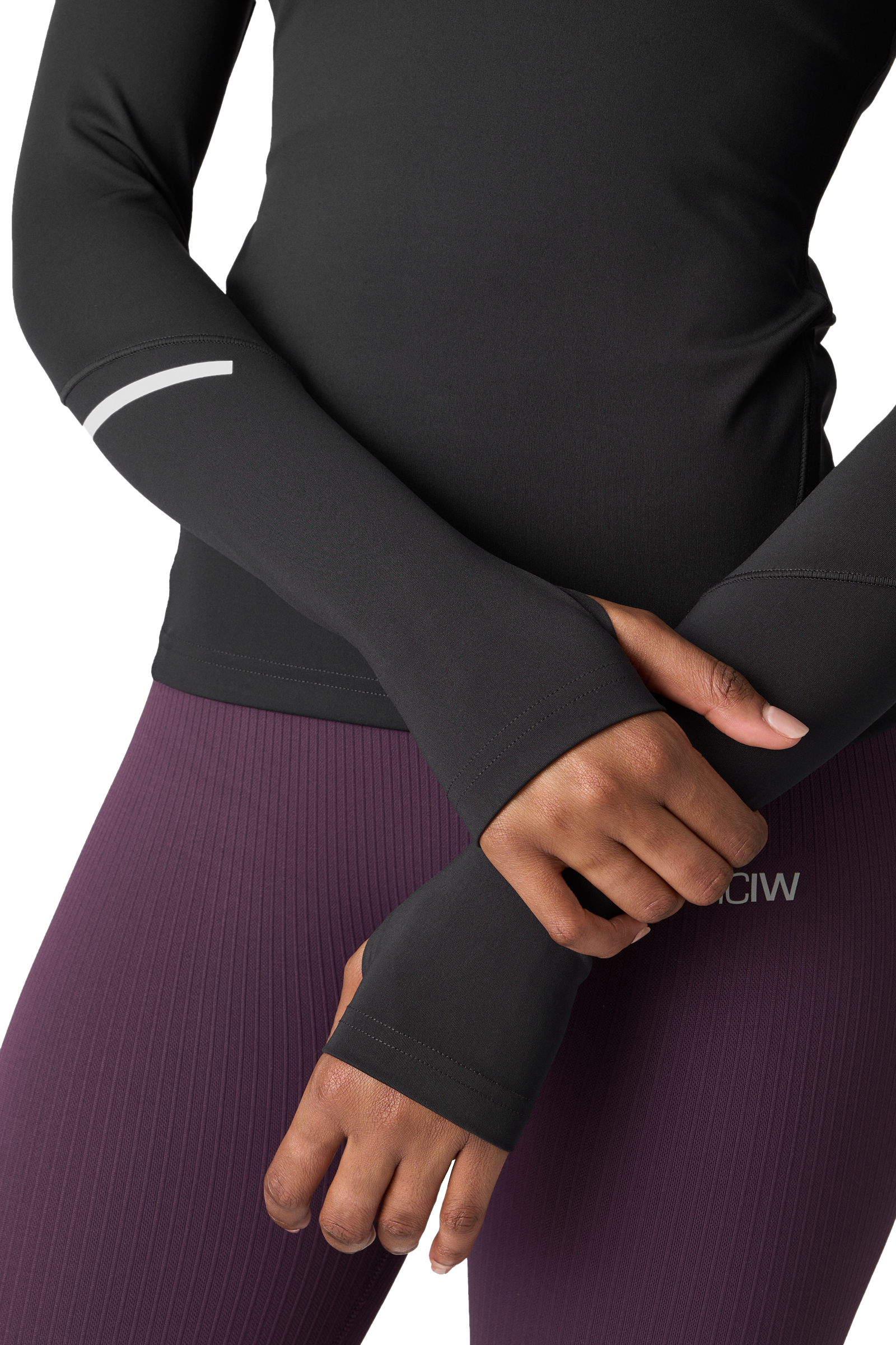 ICANIWILL, Everyday Long Sleeve 1/4 Stripe Zipper