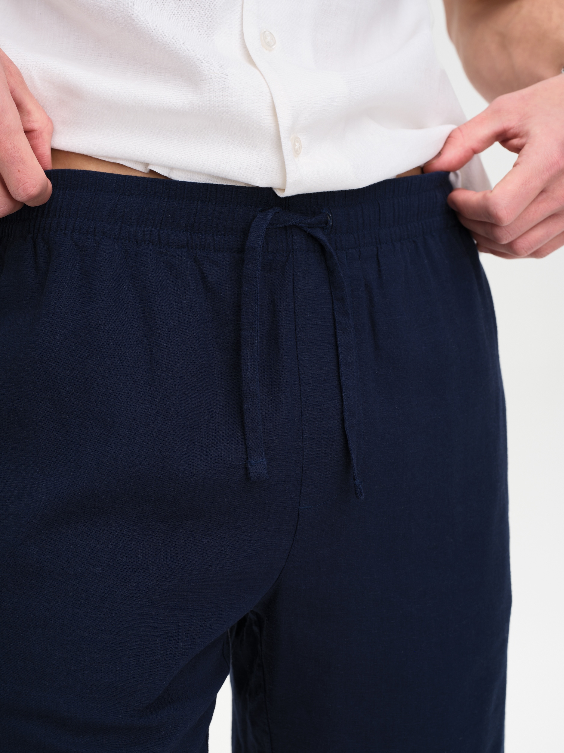 RACE MARINE, M COAST LINEN SHORTS