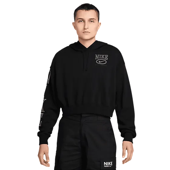 400219101101 NIKE W Flc Os Gx Crp Hoody 400219101101 NIKE W Flc Os Gx Crp Hoody Model01 Detail