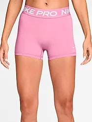 NIKE PRO WOMEN'S MID-RISE 3" BIKER - PINK RISE/WHITE Model01 Small1x1