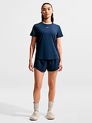 NIKE ONE CLASSIC WOMEN'S DRI-FIT SH - MIDNIGHT NAVY/WHT Model01 Small1x1