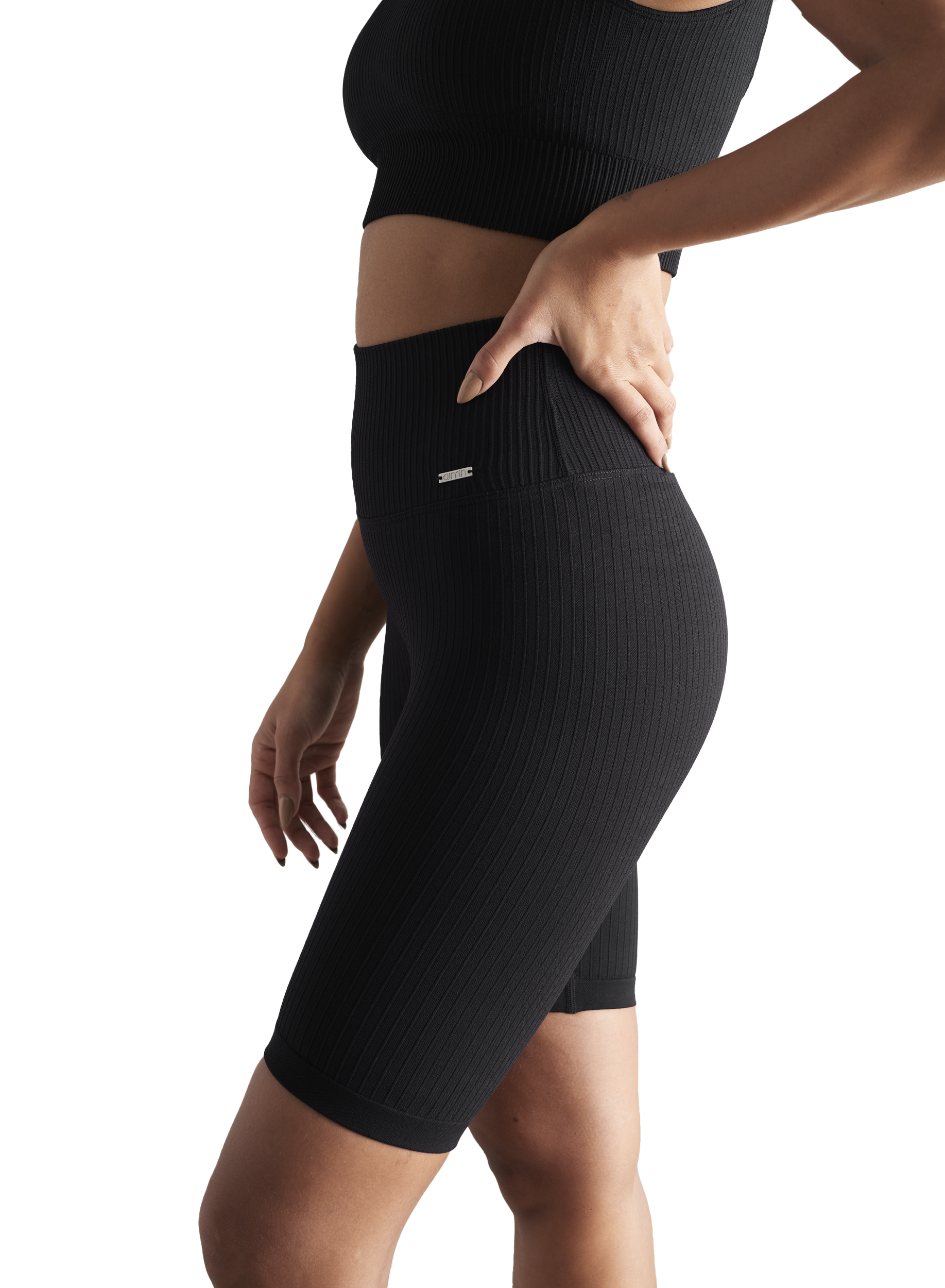 AIM&acute;N, W Ribbed Seamless Biker Shorts