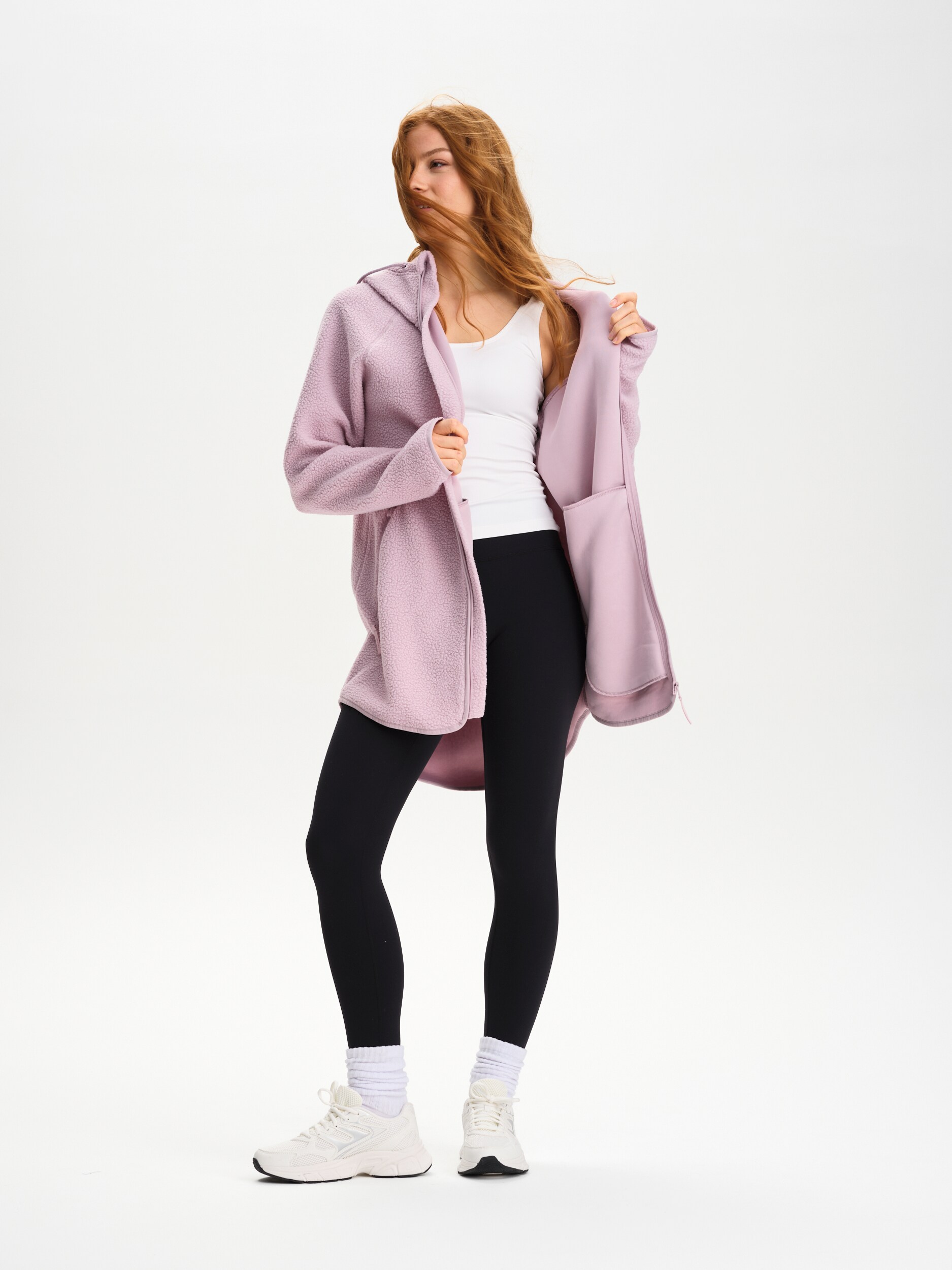 EVEREST, Pile Long Hood, Pitk&auml; Fleecetakki, Naisten