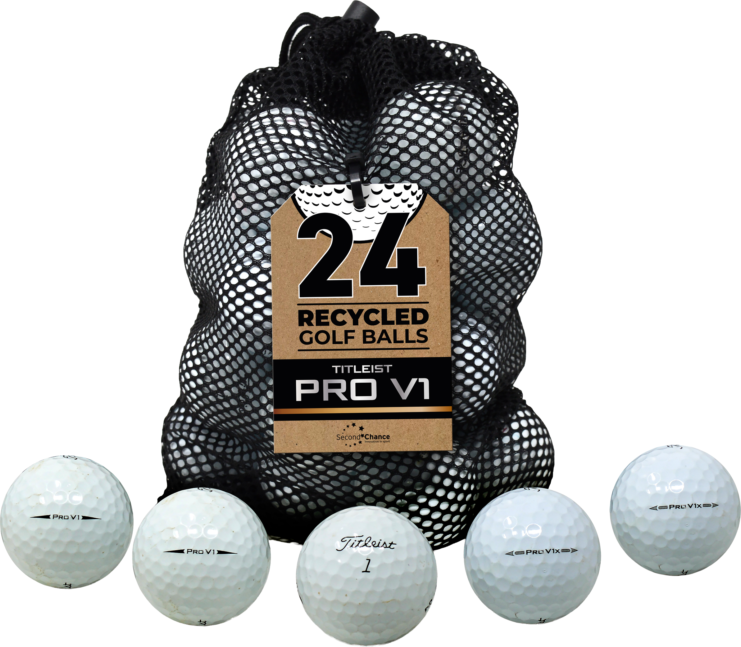 
SECOND CHANCE, 
24 MESH TITLEIST PROV1/X GRADE B, 
Detail 1
