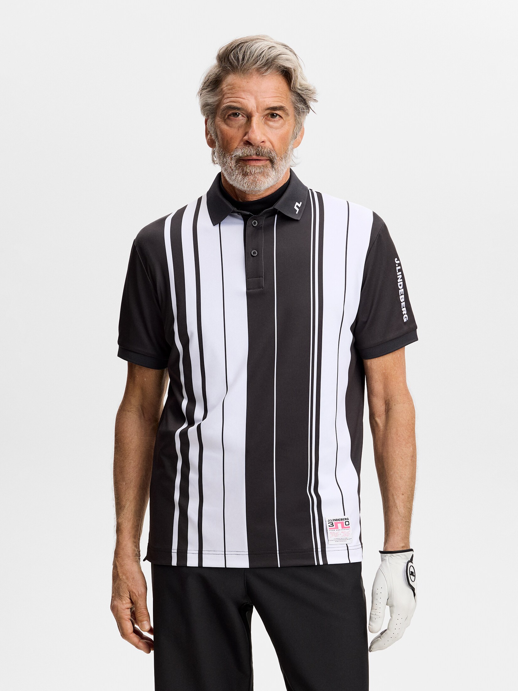 
J LINDEBERG, 
30Y TOUR TECH STRIPED POLO, 
Detail 1
