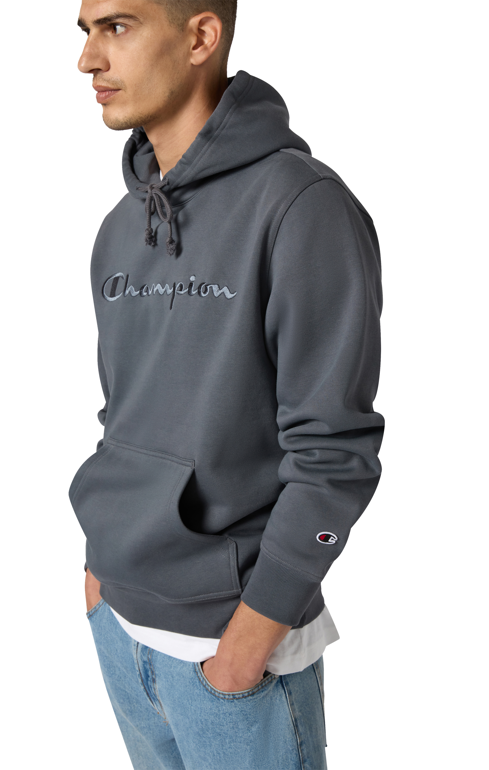 CHAMPION, M Tonal Big Logo Hoodie