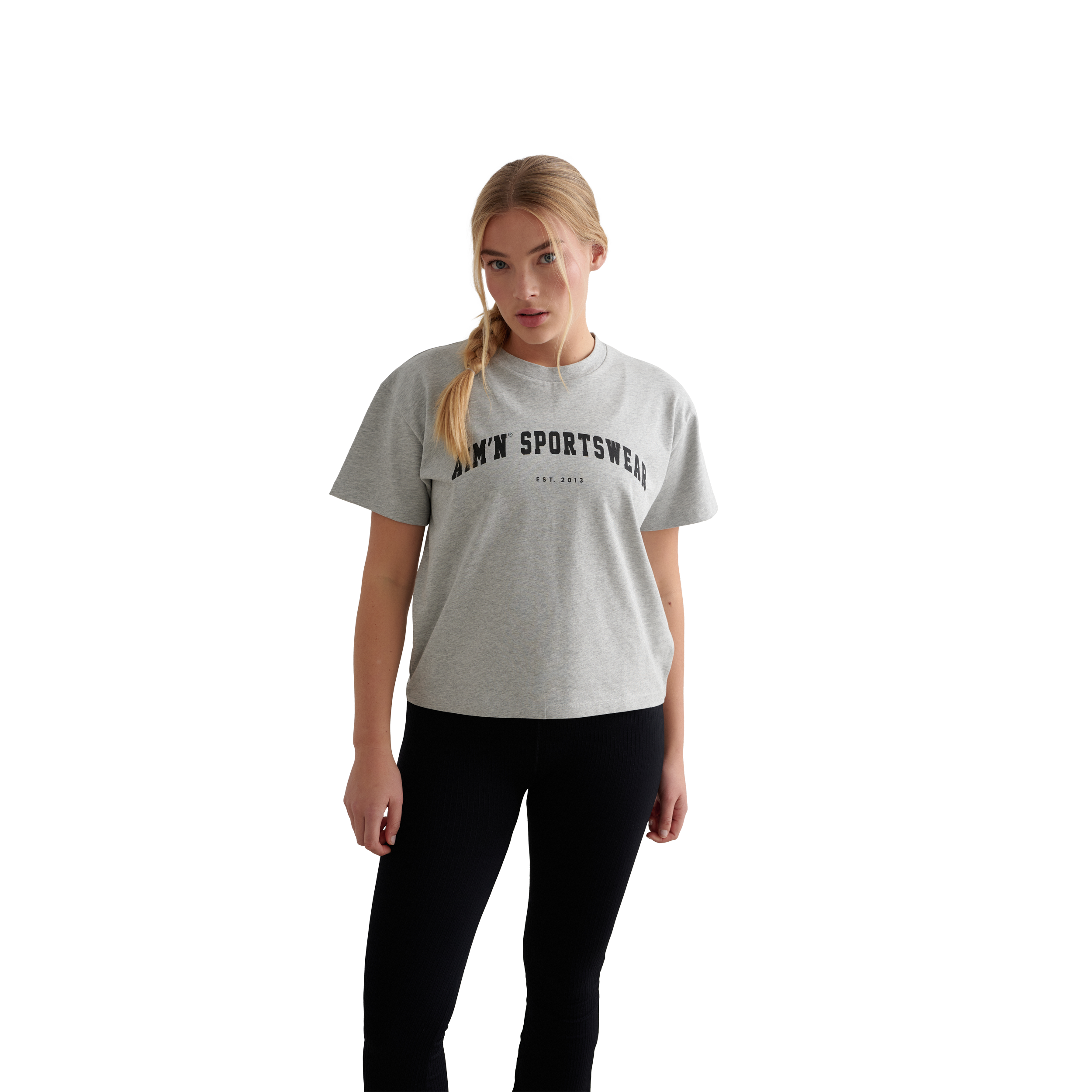 
AIM&acute;N, 
W Varsity Boxy T-shirt, 
Detail 1
