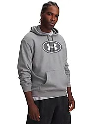 UA RIVAL FLC BRANDED HOODIE - CASTLEROCK Model01 Small1x1