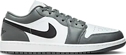 AIR JORDAN 1 LOW MEN'S SHOES - WHITE/BLACK-IRON Standard Small1x1