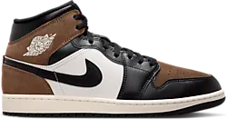 AIR JORDAN 1 MID MEN'S SHOES - BLACK/PHANTOM Standard Small1x1