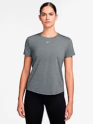 NIKE ONE CLASSIC WOMEN'S DRI-FIT SH - SMOKE GR/HTR/WHT Model01 Small1x1