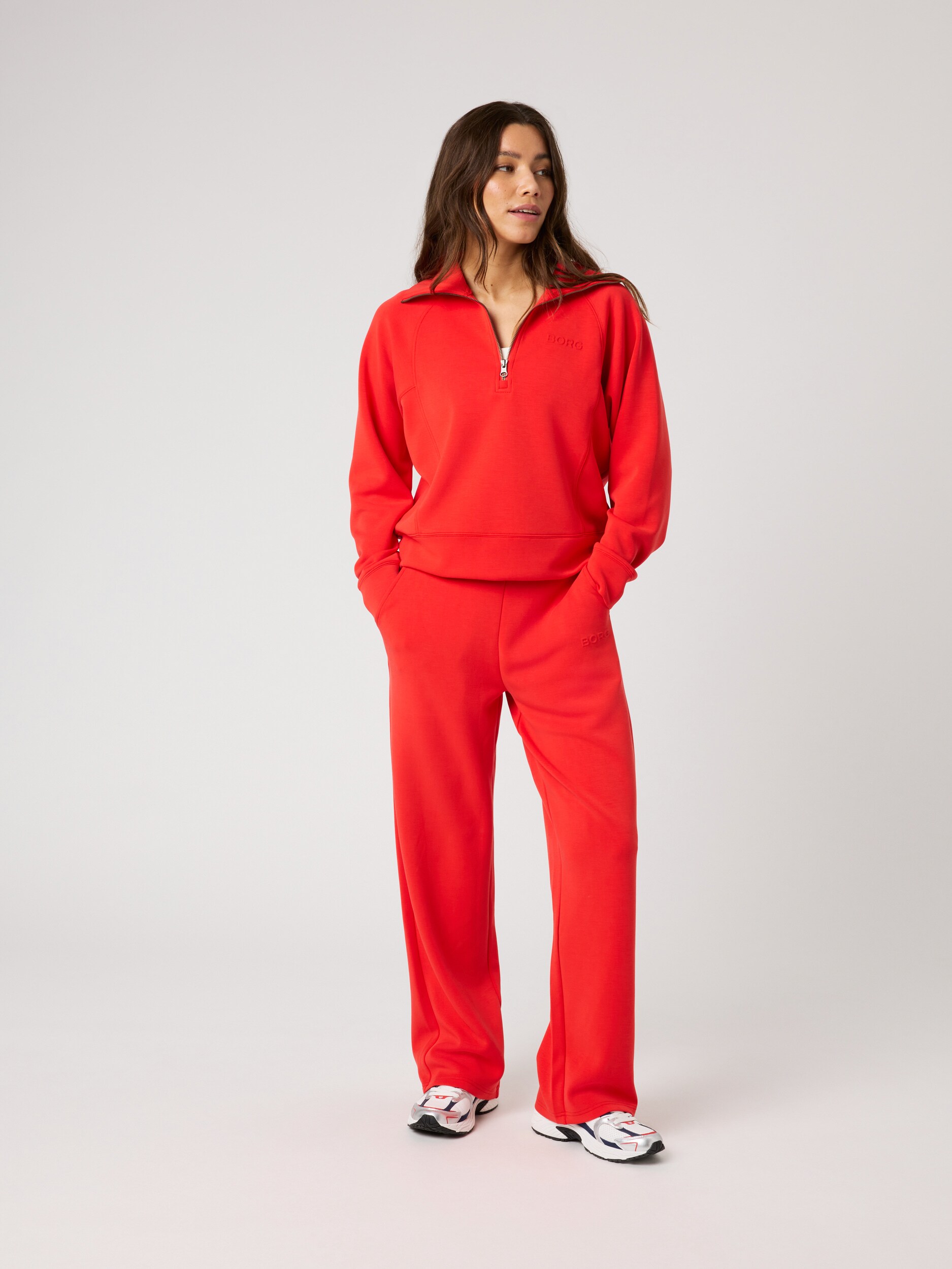 BJ&Ouml;RN BORG, W STUDIO SOFT HALFZIP SWEATSHIRT