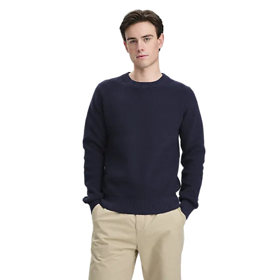 402712101101 RACE MARINE M Marine Knit Crew 402712101101 RACE MARINE M Marine Knit Crew Model01 Detail