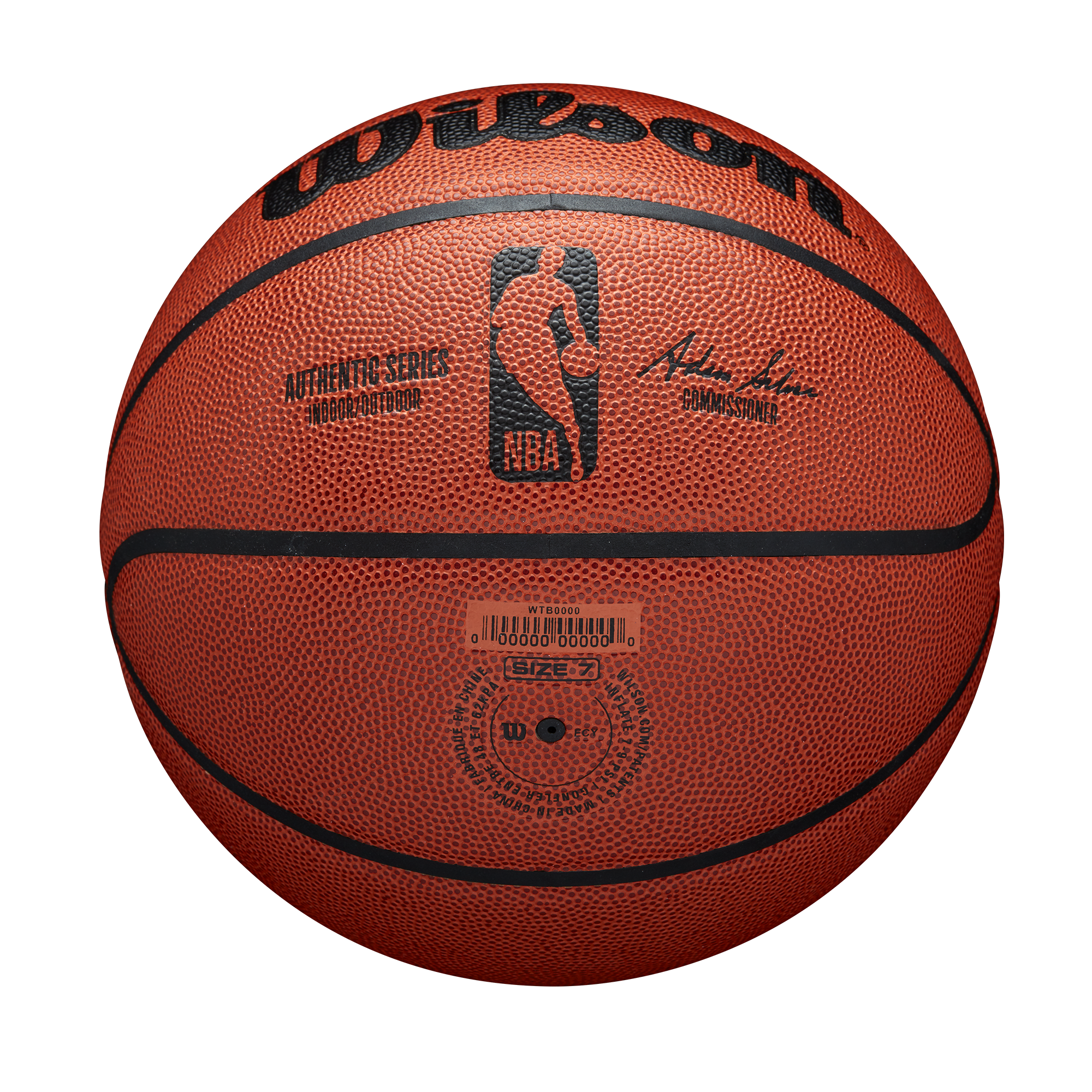 WILSON, Nba Authentic Indoor Outdoor Bskt Sz7
