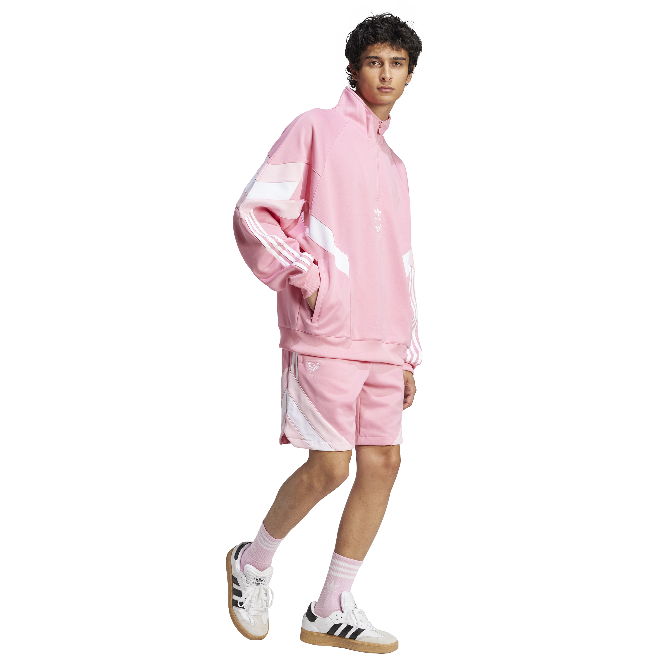 ADIDAS ORIGINALS, Inter Miami CF Originals Half-Zip Crew Sweatshirt