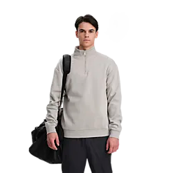 M Core Half Zip - Grey Beige Model01 Small1x1