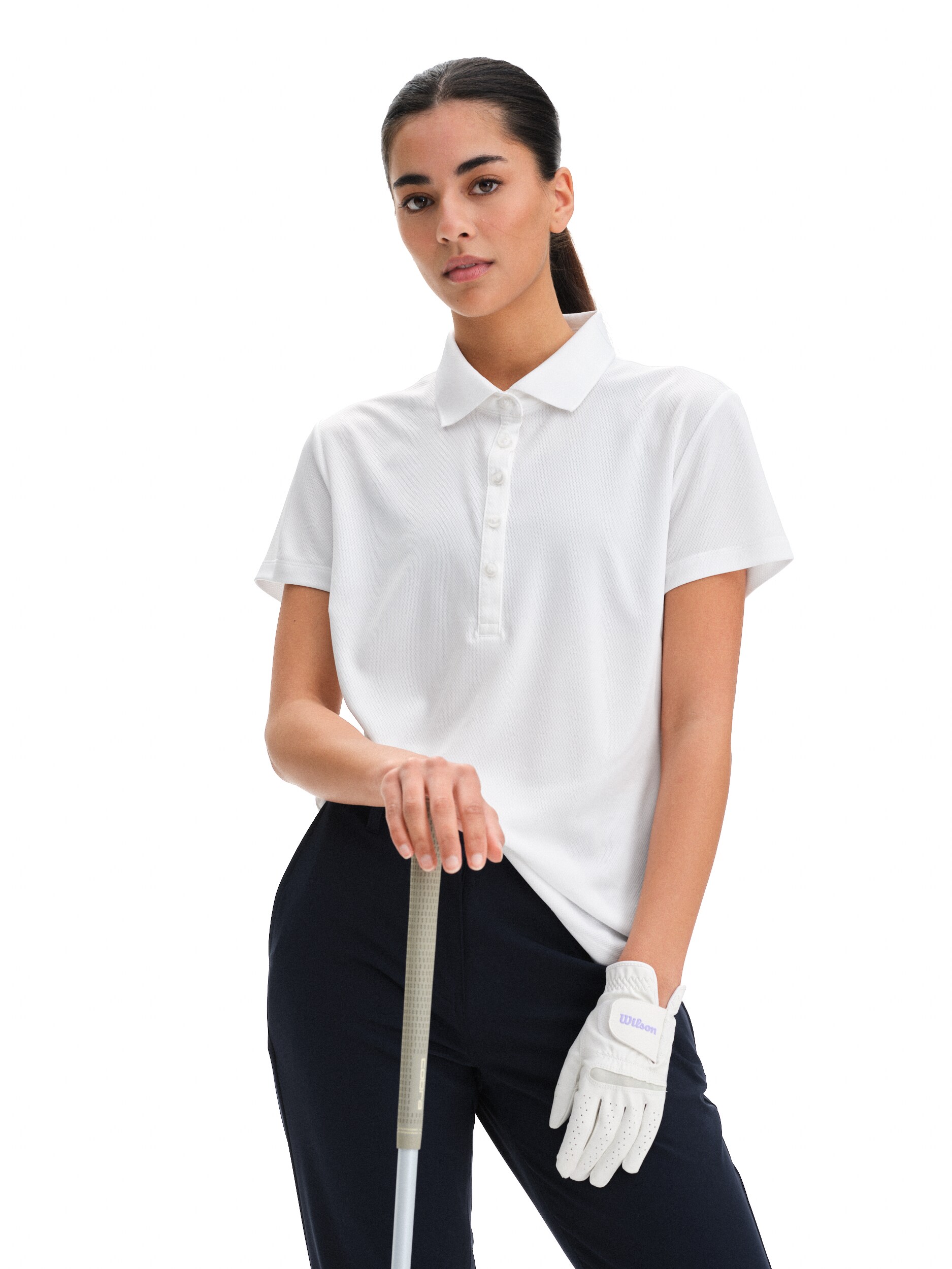 
FOUR D, 
GOLF MESH POLO W, 
Detail 1
