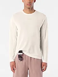 M SHKOUT CORE LS TEE GFX - WHISPER WHITE Model01 Small1x1