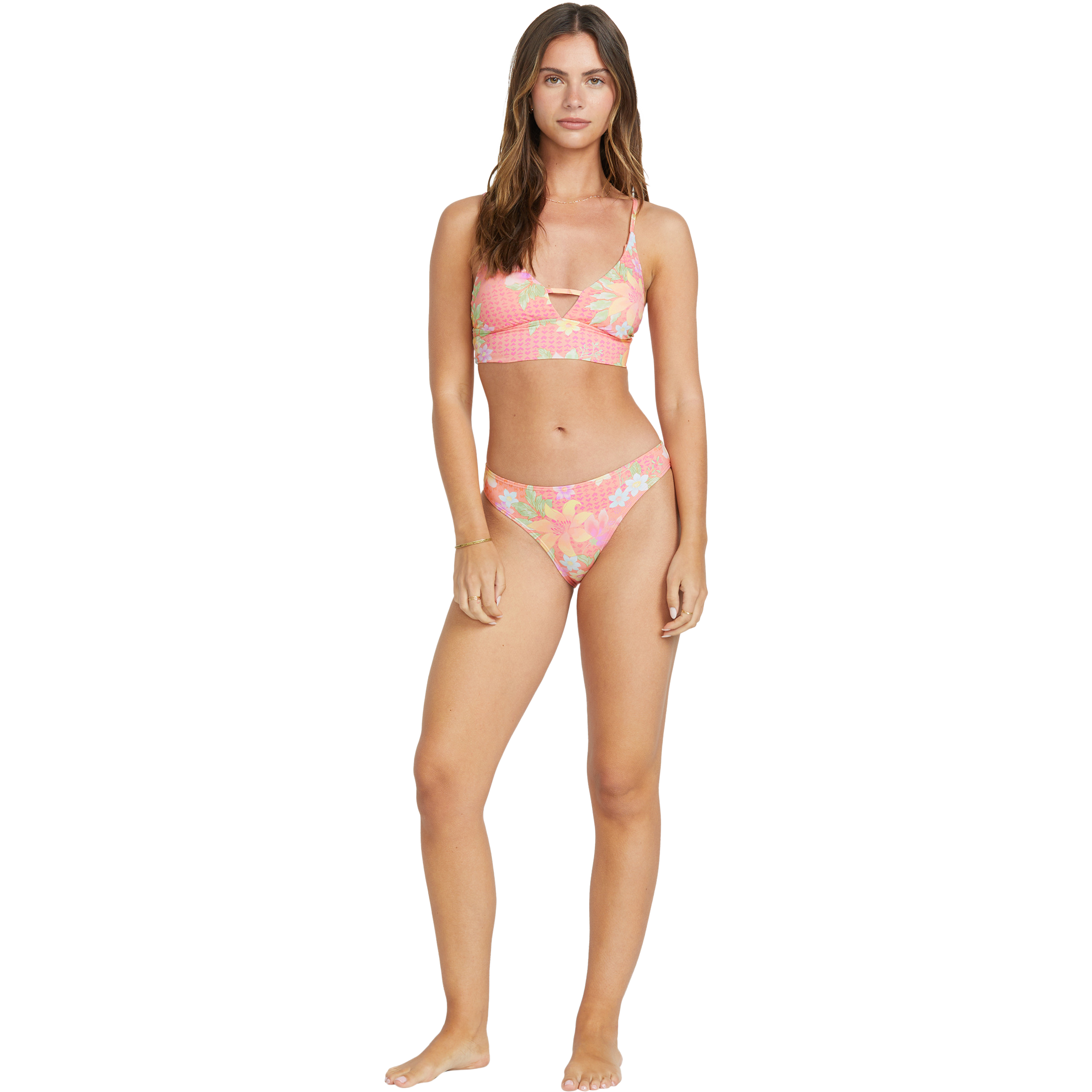 BILLABONG, W Crazy For Coral Vneck Cami Tnk