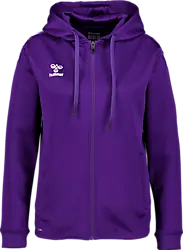 Core Xk Poly Zip Hood W - Acai/White Standard Small1x1