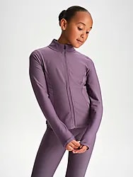 J Rib Active Longsleeve - Black Plum Model01 Small1x1