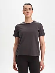 W REGULAR FIT R-NECK TEE - BROWN SLATE Model01 Small1x1