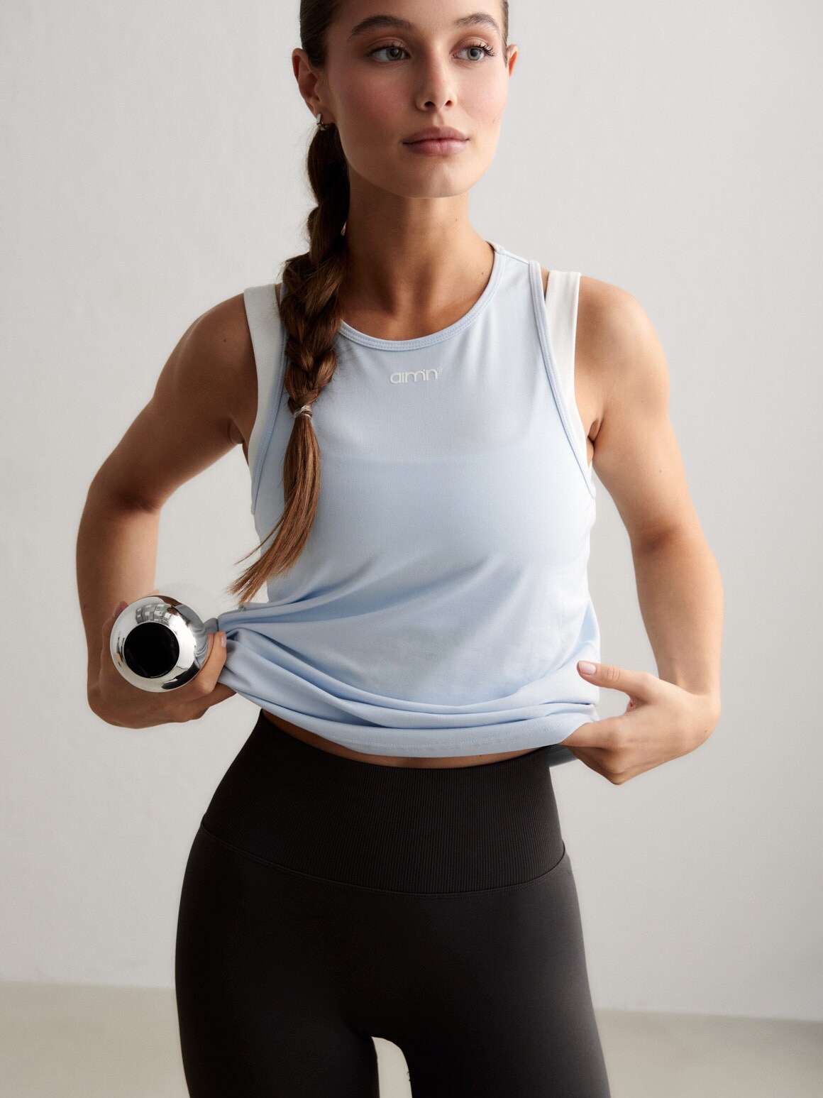 
AIM&acute;N, 
Soft Basic Singlet, 
Detail 1
